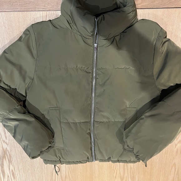 H&M Jackets & Blazers - H&M Olive Green Puffer Jacket